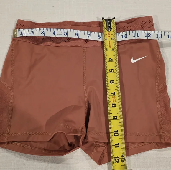 Nike Women's Rust Bike Shorts with White Swoosh - Picture 7 of 7